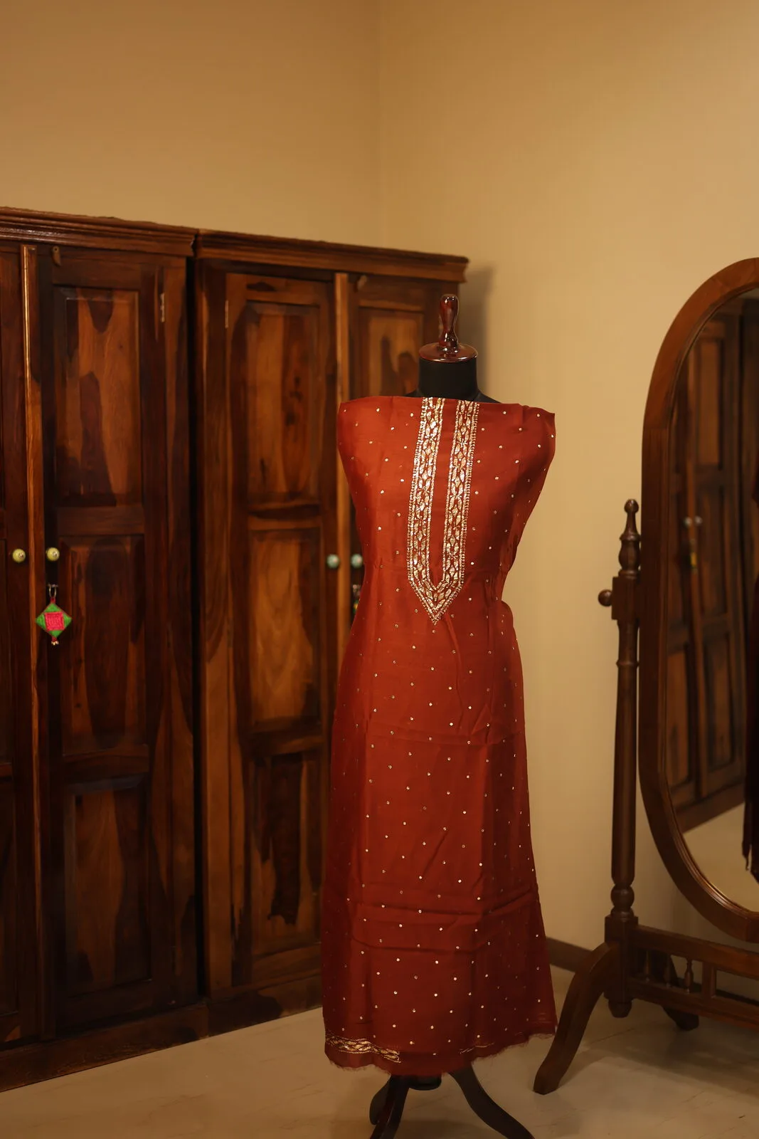 BROWN UNISEX KAMDHANI KURTA