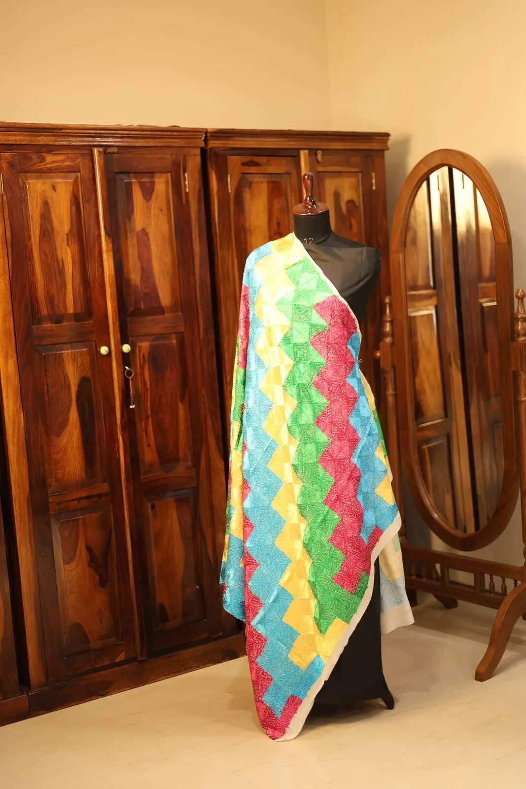 Multicolor Diamond Quilted Chevron Shawl (copy) (copy)