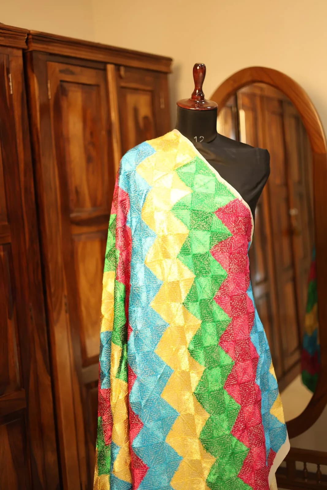 Multicolor Diamond Quilted Chevron Shawl (copy) (copy) (copy)